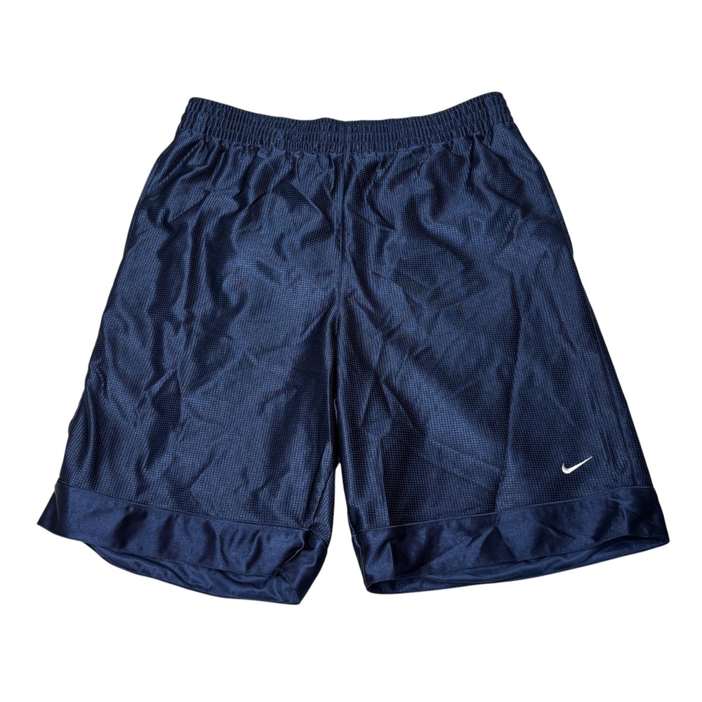 Y2k Nike Mens Navy Blue Mesh Basketball‎ Dazzle Shorts Size Medium W32 L9 H6GTI